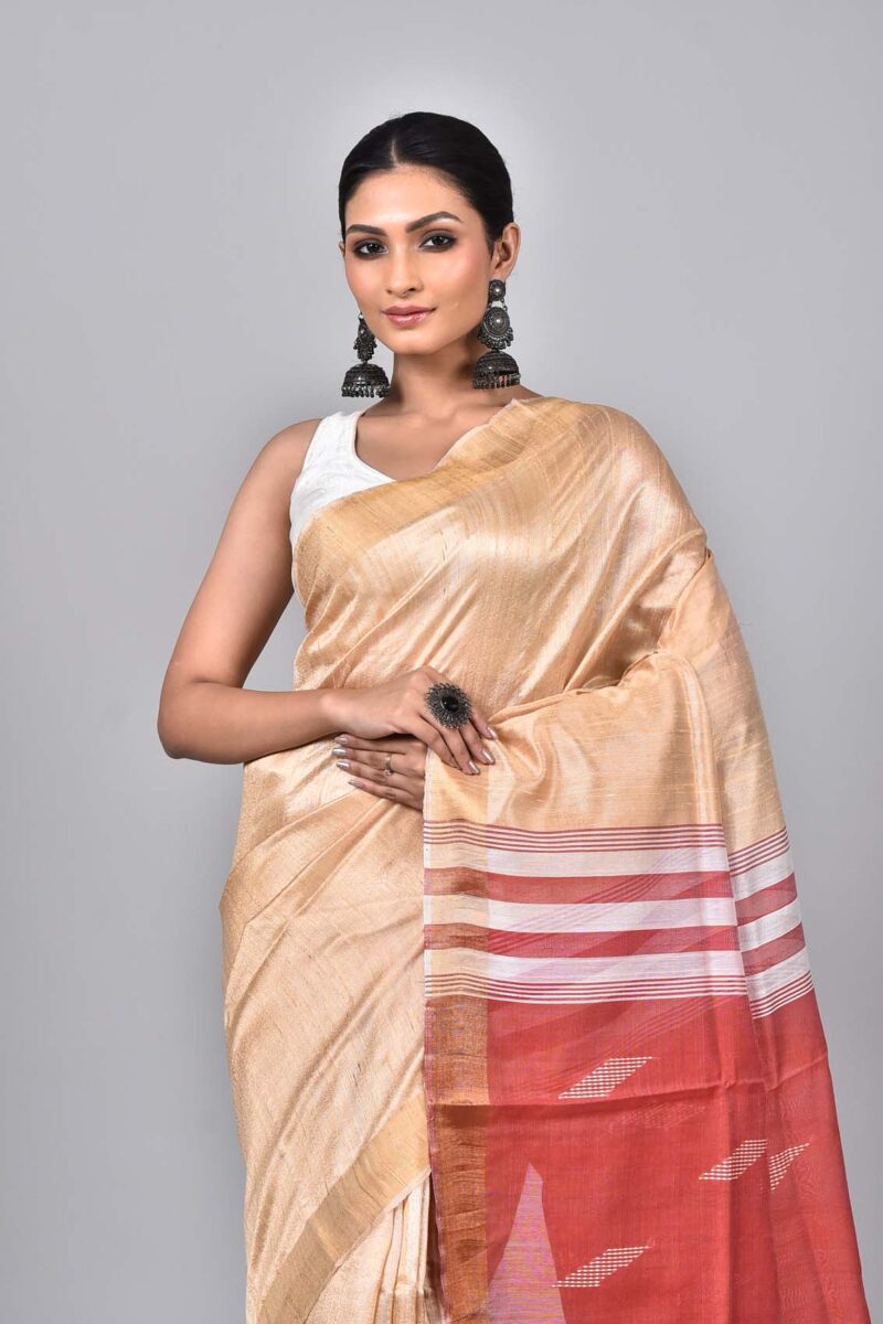 Mulberry and Raw Silk Woven Sarees (Lite Yellow)