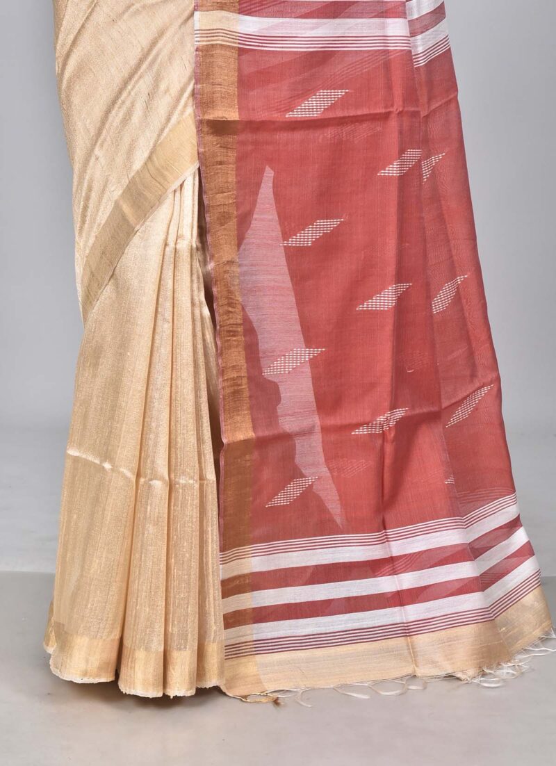 Mulberry and Raw Silk Woven Sarees (Lite Yellow)