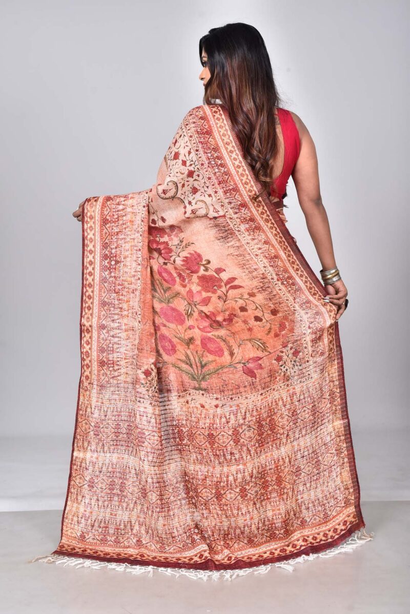 Lilen Saree with Digital Print (Multi)