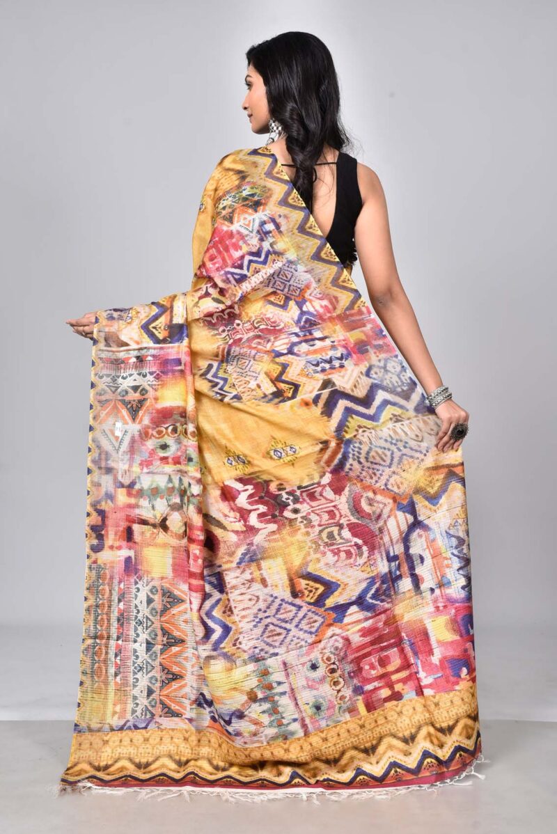 Mulbeery and Munga Silk with Digital Print (Yellow Multi)