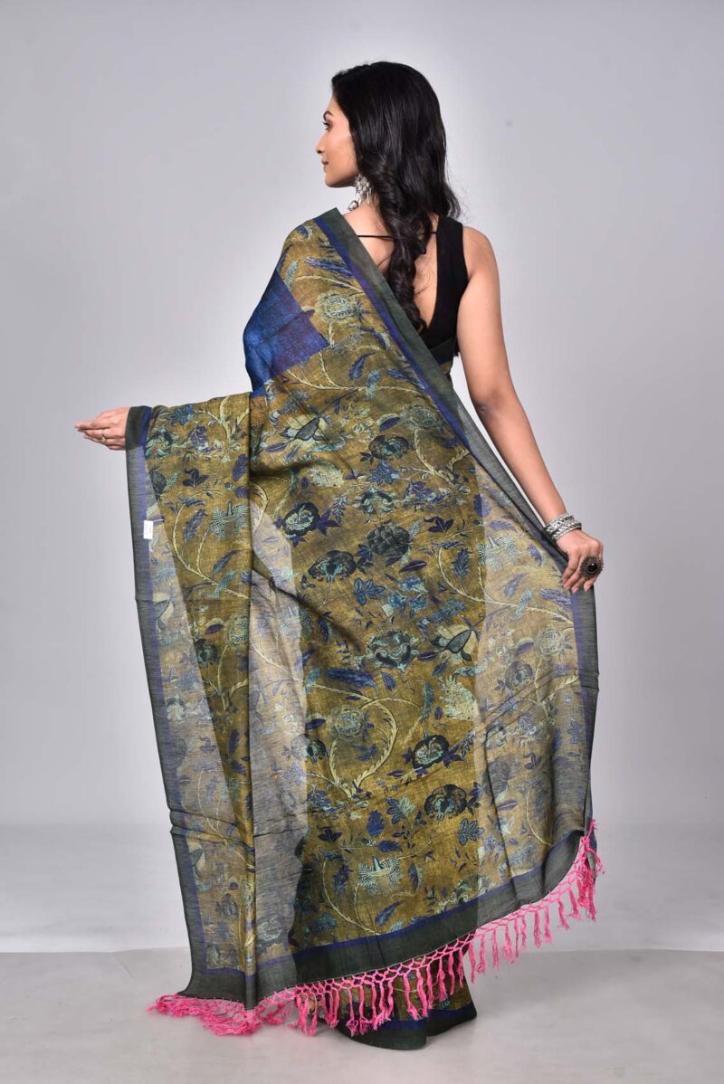 Silk Cotton with Digital Print (Blue Multi)