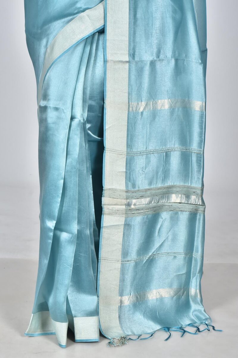 Silk Tensel Woven Saree (Green)