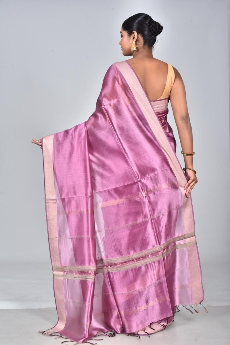 Silk Tensel Woven Saree (Violet)