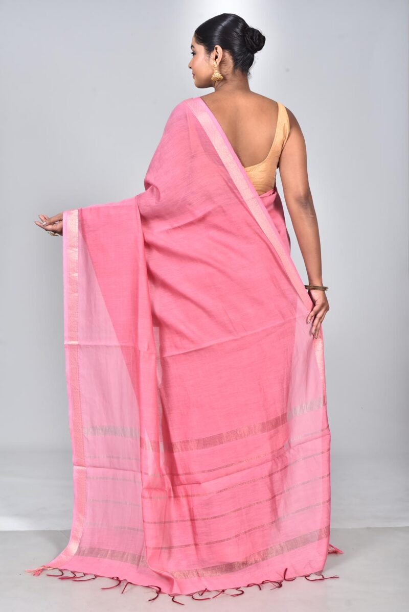 Silk Cotton Woven Saree (Lite Pink)