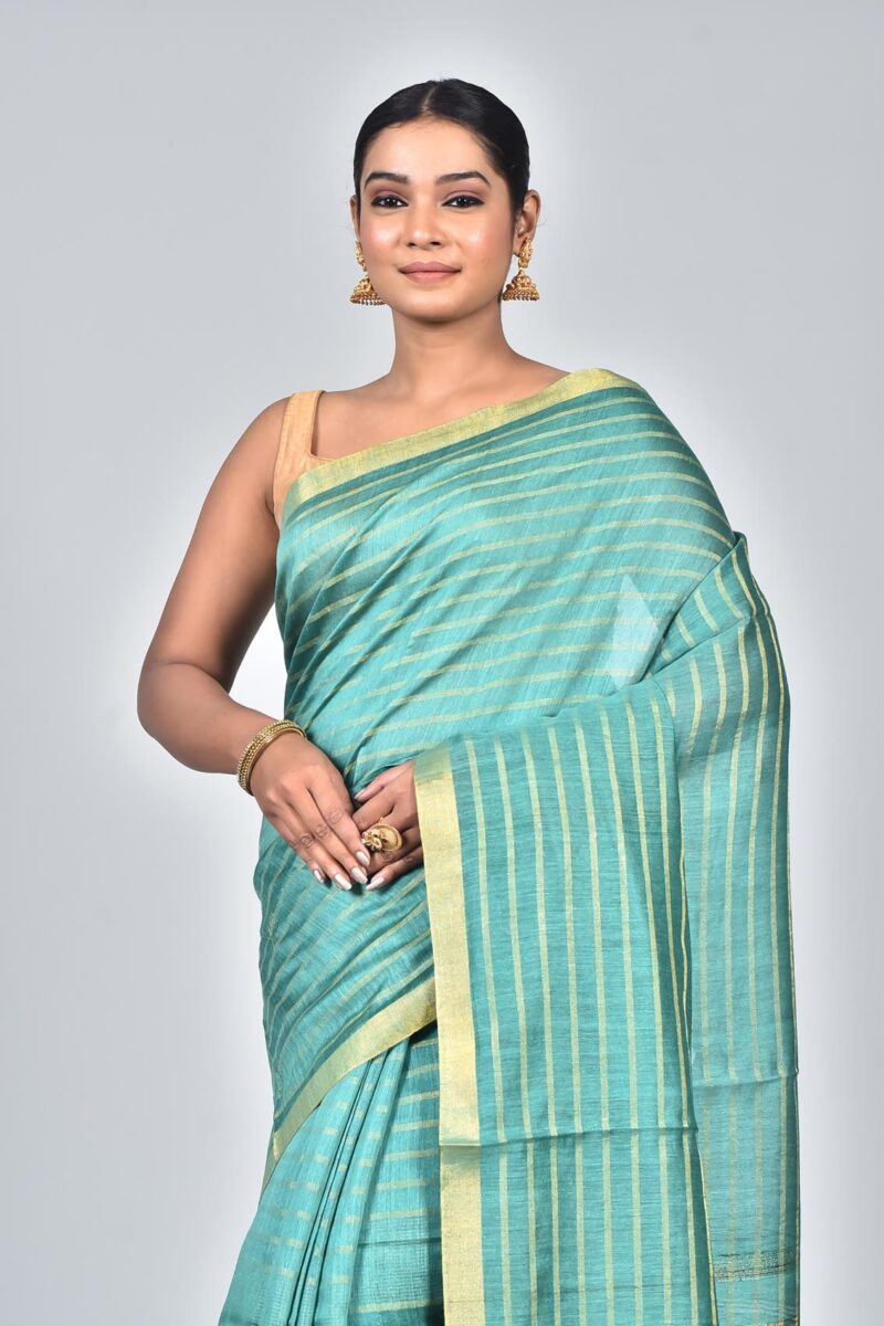 Silk Moonga Woven Saree (Green)