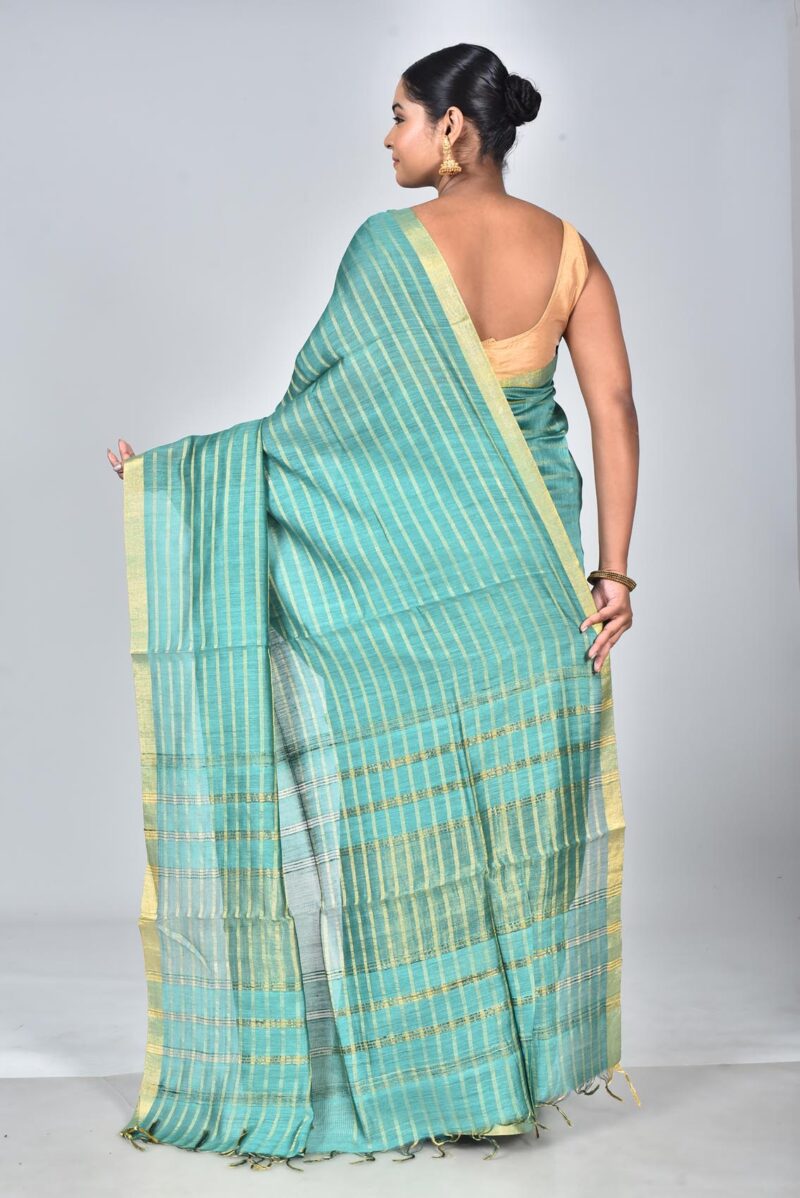 Silk Moonga Woven Saree (Green)