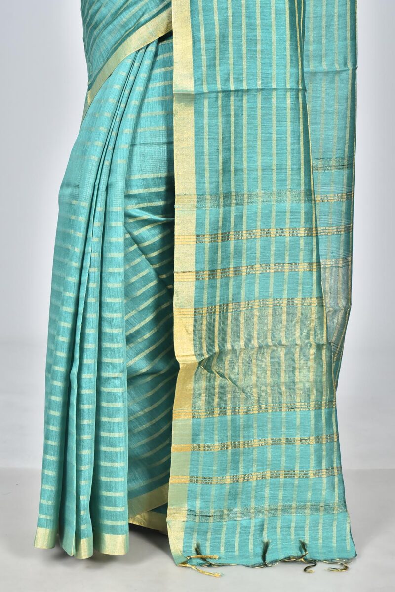 Silk Moonga Woven Saree (Green)