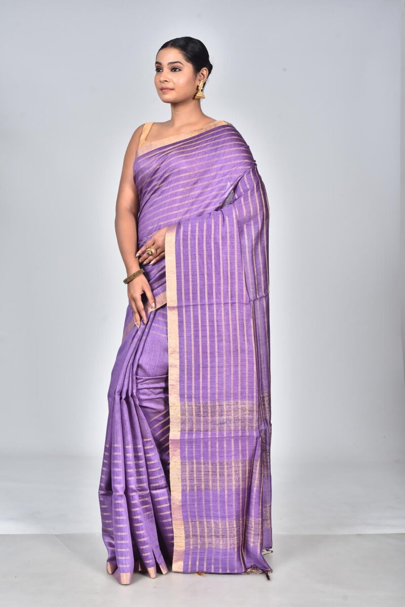 Silk Moonga Woven Saree (Purple)