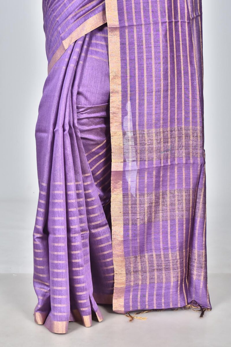 Silk Moonga Woven Saree (Purple)