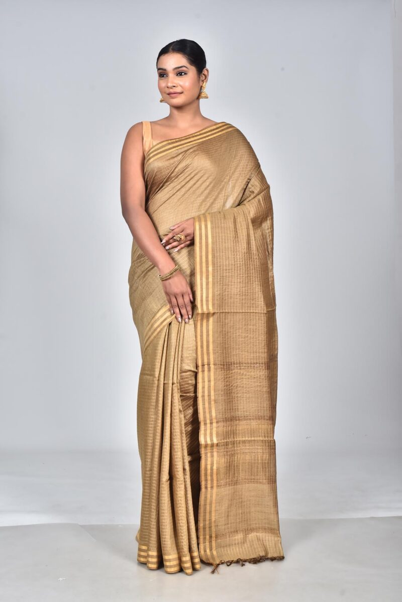 Silk Moonga Woven Saree (Mustard)