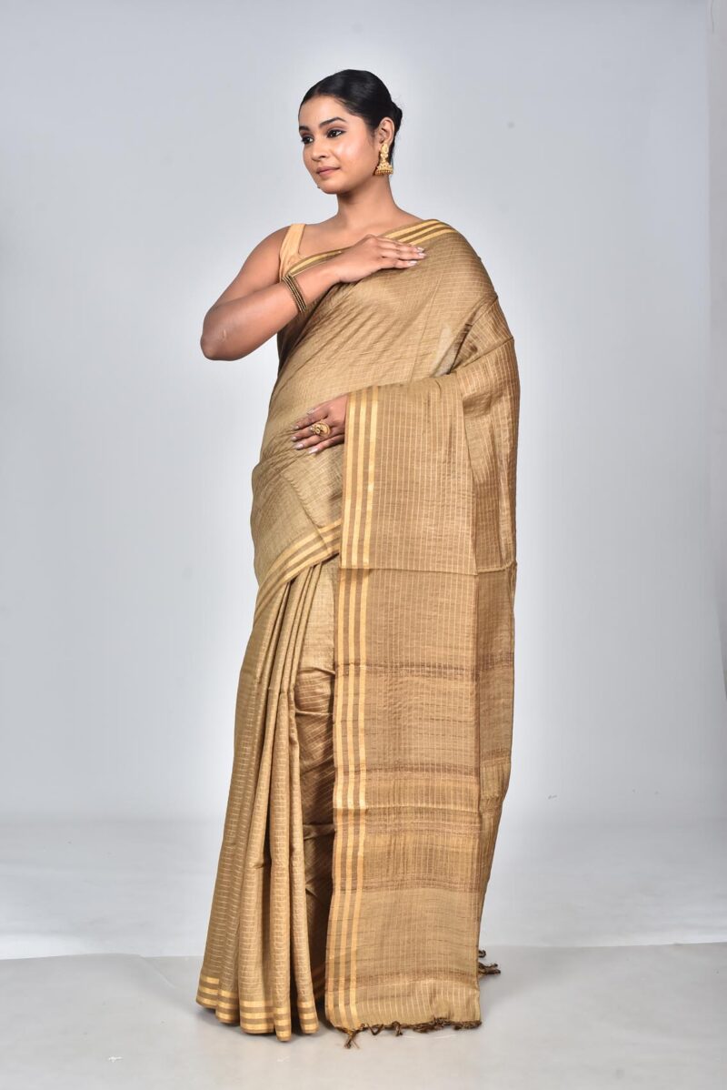 Silk Moonga Woven Saree (Mustard)